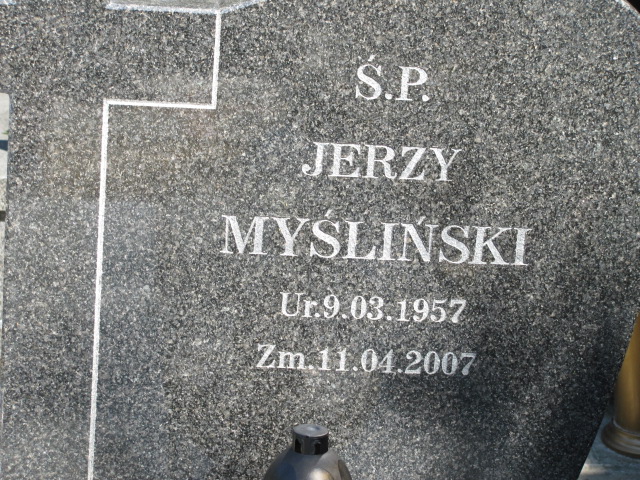 Jerzy Myśliński 1957 Nowe Miasto Lubawskie - Grobonet - Wyszukiwarka osób pochowanych