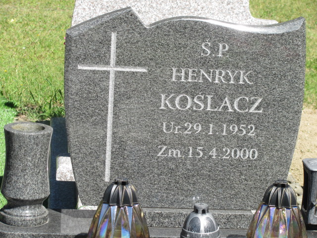 Henryk Koślarz 1952 Nowe Miasto Lubawskie - Grobonet - Wyszukiwarka osób pochowanych